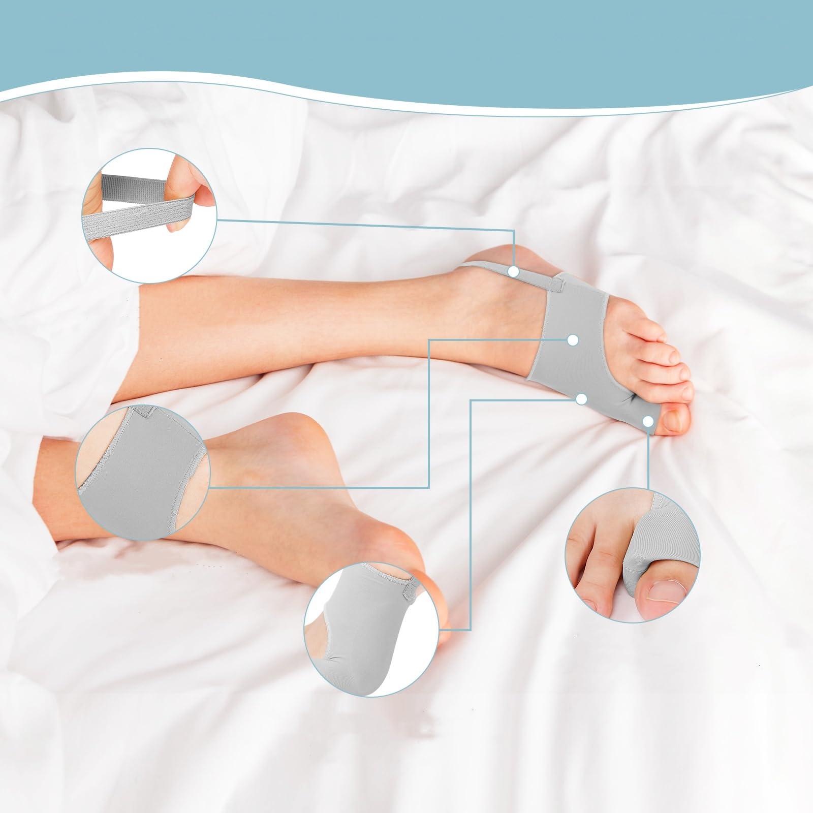 sundpik Bunion Corrector for Women & Men Big Toe, Big Toe Separator-Bunion Splint-Toe Spacers Pain Relief