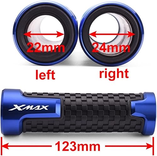 Miniatura 2 de Handlebar Grips Motorcycle Handlebar Grips CNC Rubber Hand Thruster Grips for Yamaha X-MAX Xmax 125 250 300 Xmax125 Xmax300 XMAX250 2017-2021 Racing