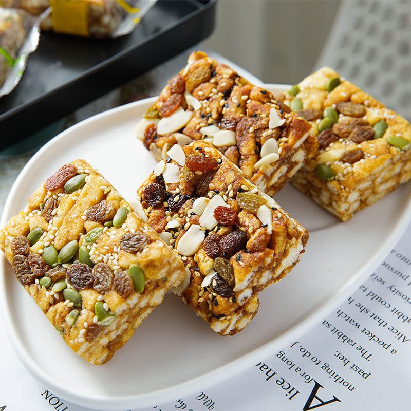 Miniatura 2 de Pastel de sésamo con sabor a nuez y azúcar negro, bocadillo de Shachima, frutos secos saludables, 15.17 oz (azúcar negro)