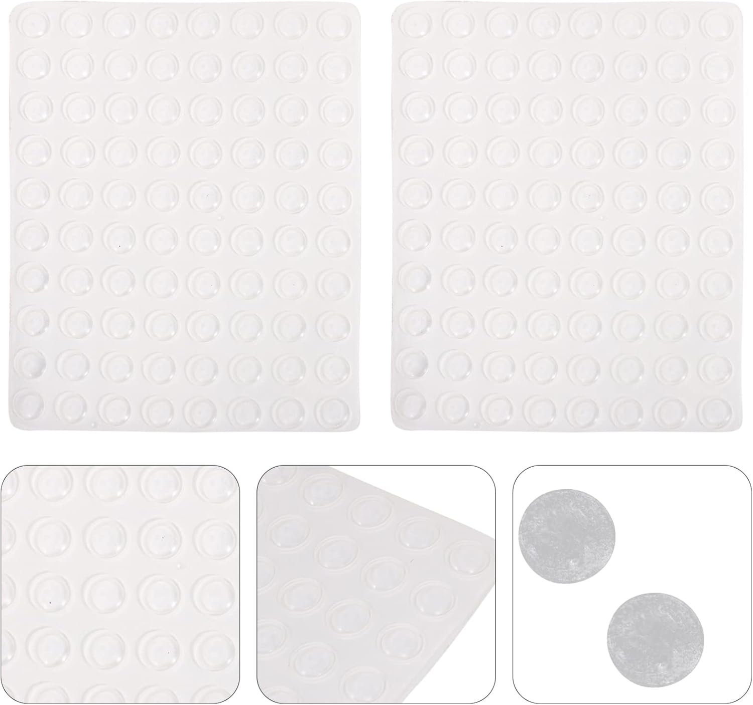 Lurrose 10sheets Self-Adhesive Cabinet Door Bumpers of Noise-reducing Cushion Pads for Furniture Prevents Damage from Slamming and Easy to Apply
