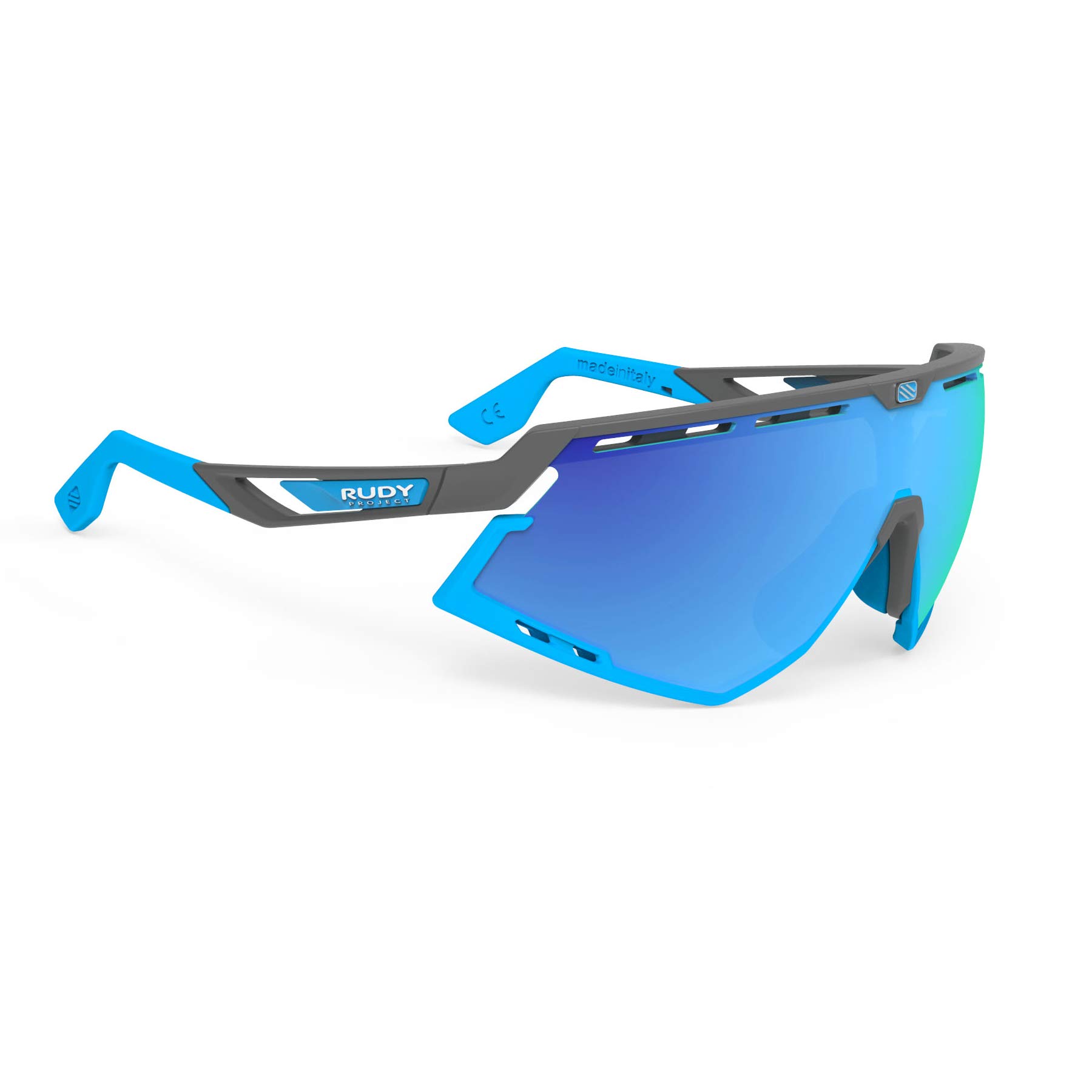 Lunettes De Soleil Rudy Project Defender SP526869-0020 – Masque Blanc, Verres Bleus, Unisexe