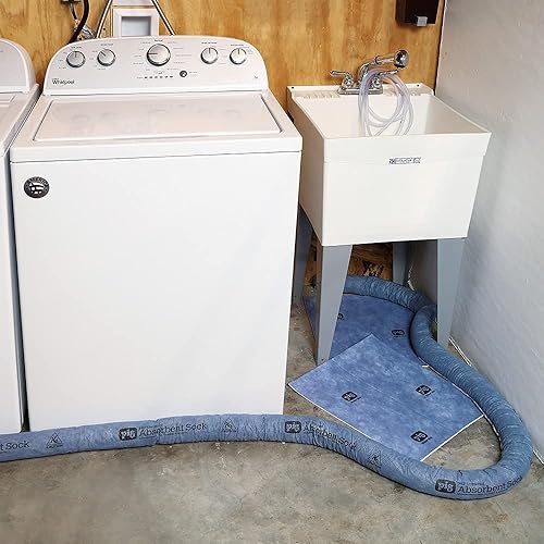 Miniatura 19 de PIG Calcetín absorbente resistente al moho – Serpiente absorbente de agua – 3 x 48 pulgadas – Absorción de 1 galón – Paquete de 2 – PM50070