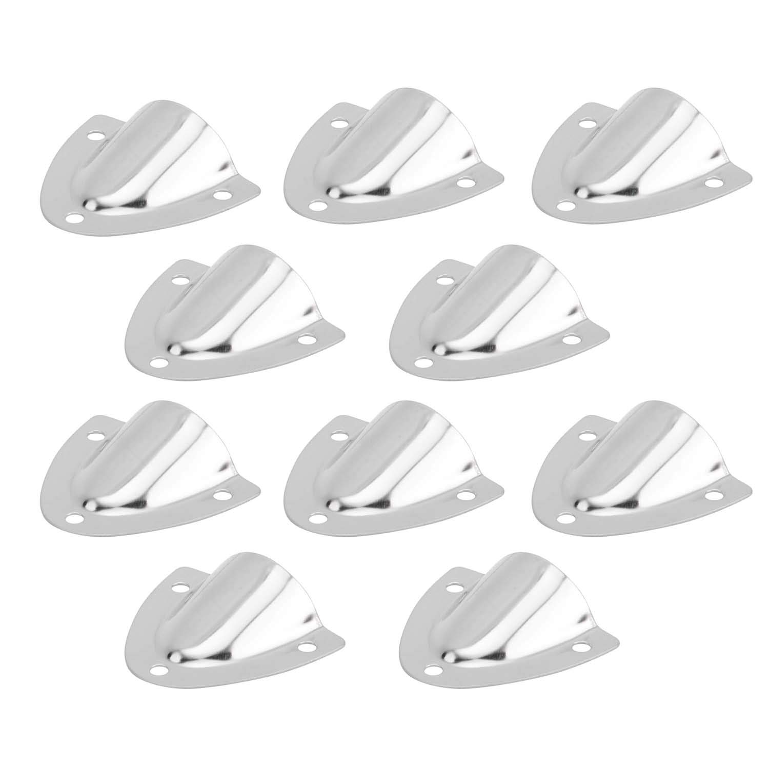 DasMarine 10 PCS Stainless Steel Cable Cover,Boat Transducer Wiring Cover,Clamshell Vent Wire Cover Clam Shell Vent for Boat 1-3/4"×1-5/8"×1/2"(L×W×H) (10 Pack,1-3/4"×1-5/8"×1/2")