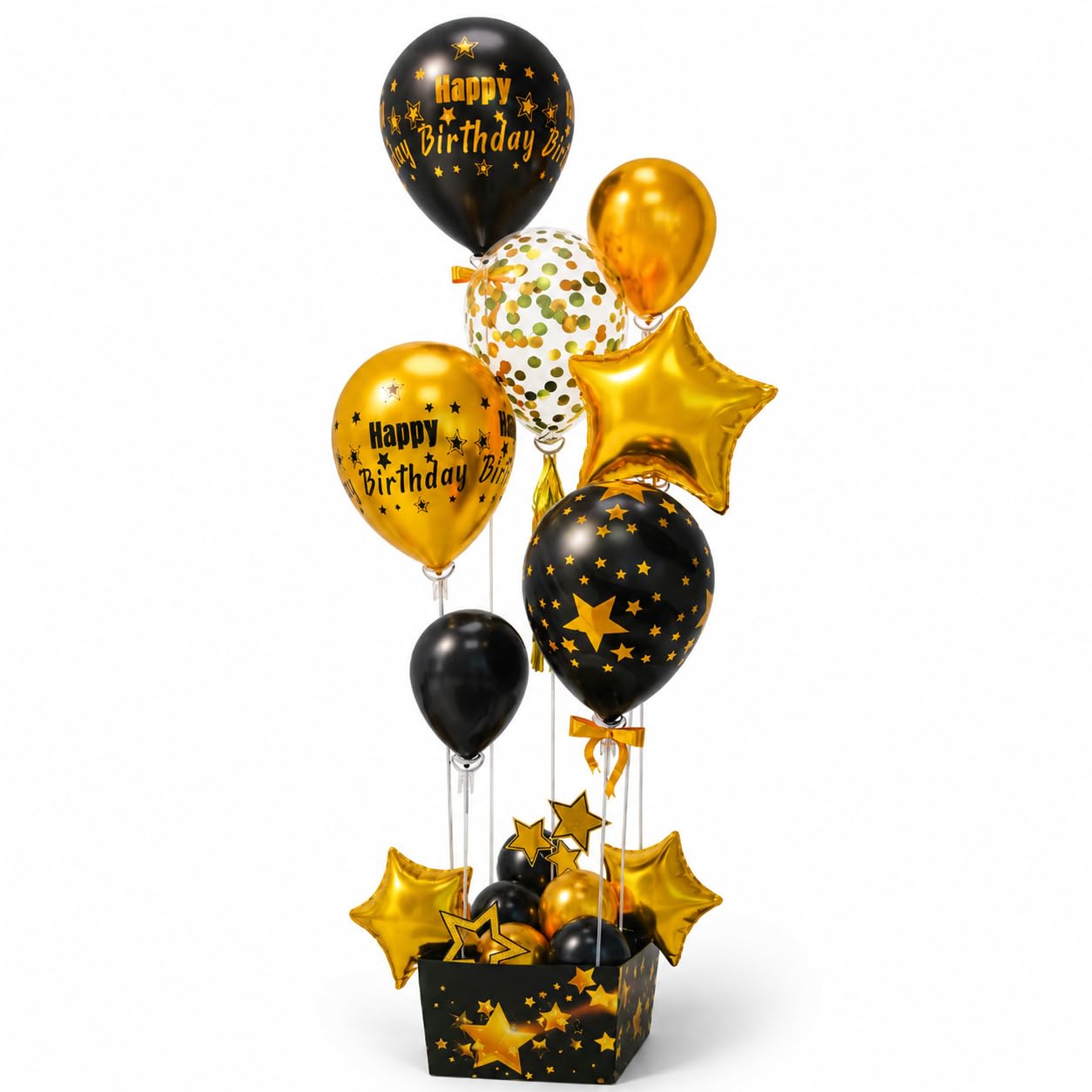 Rose Gold Birthday Balloon Bouquet - FREE SHIPPING -1