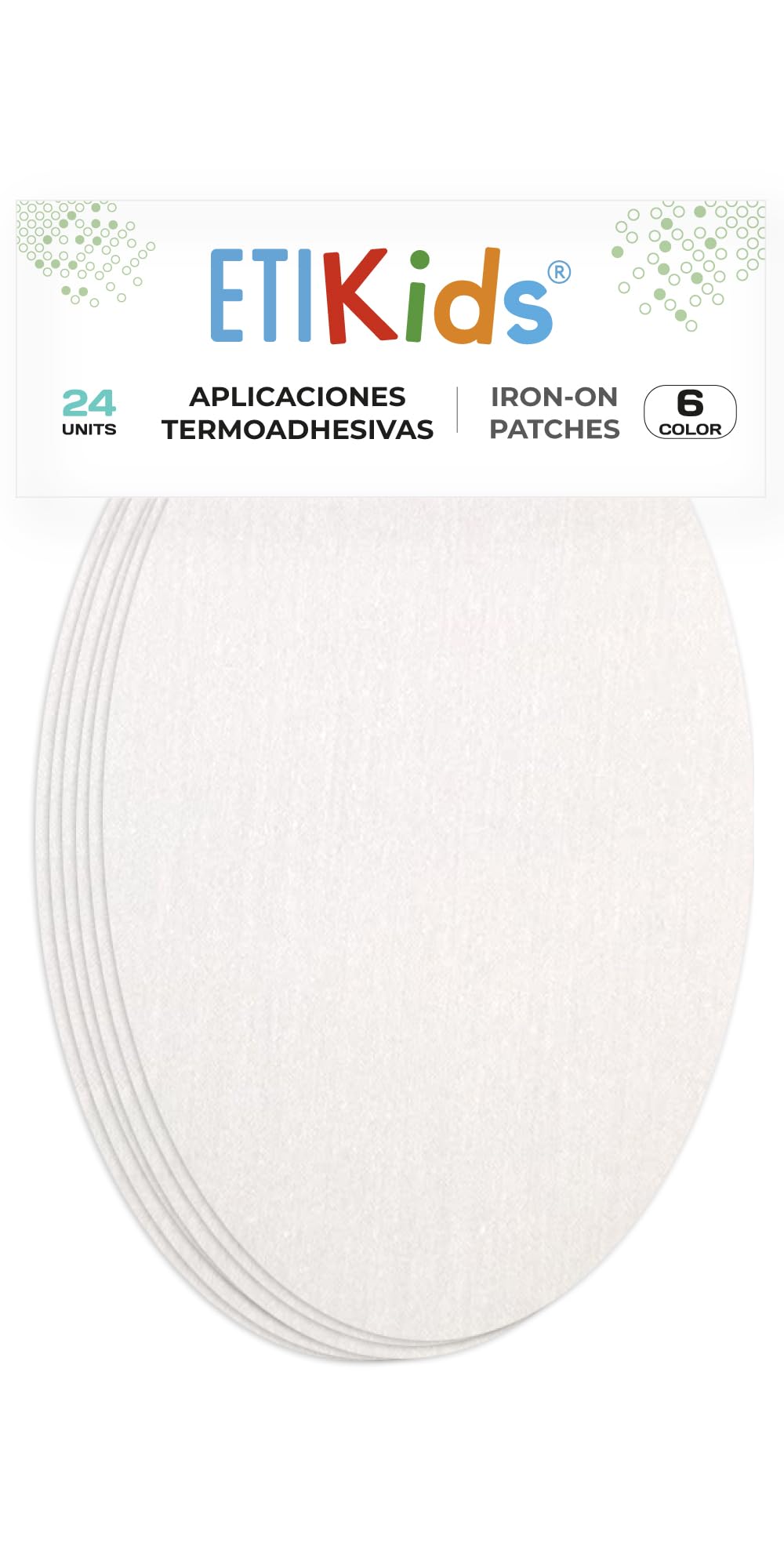 24 White Iron-On Fabric Repair Patches โ Knee & Elbow Patches for Clothes, Trousers, Jackets, Sweaters & Shirts, 16 x 10 cm