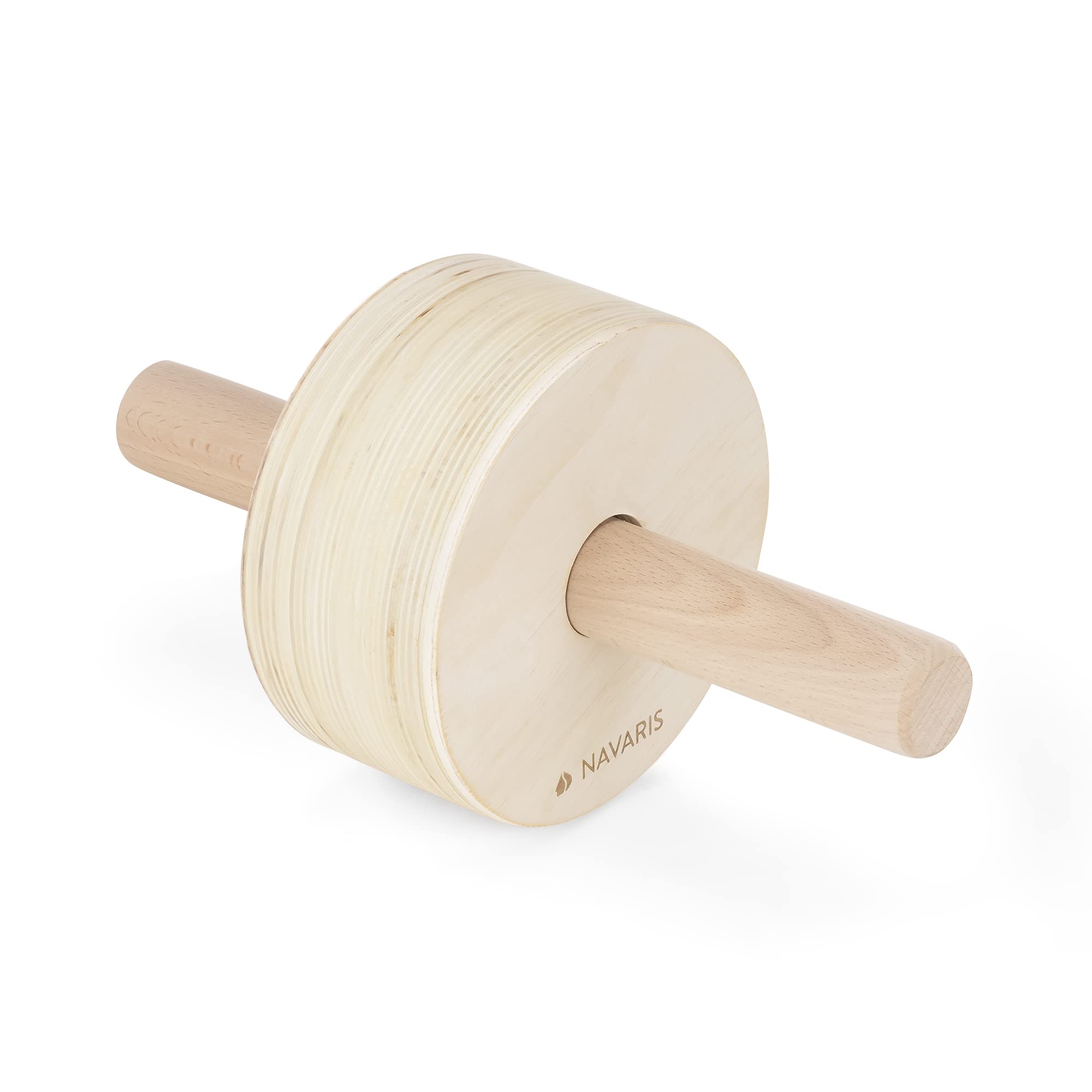 Navaris Trenażer mięśni brzucha ze 100% drewna – AB Roller AB Wheel do wzmocnienia mięśni brzucha – trener brzucha do treningu górnej części ciała