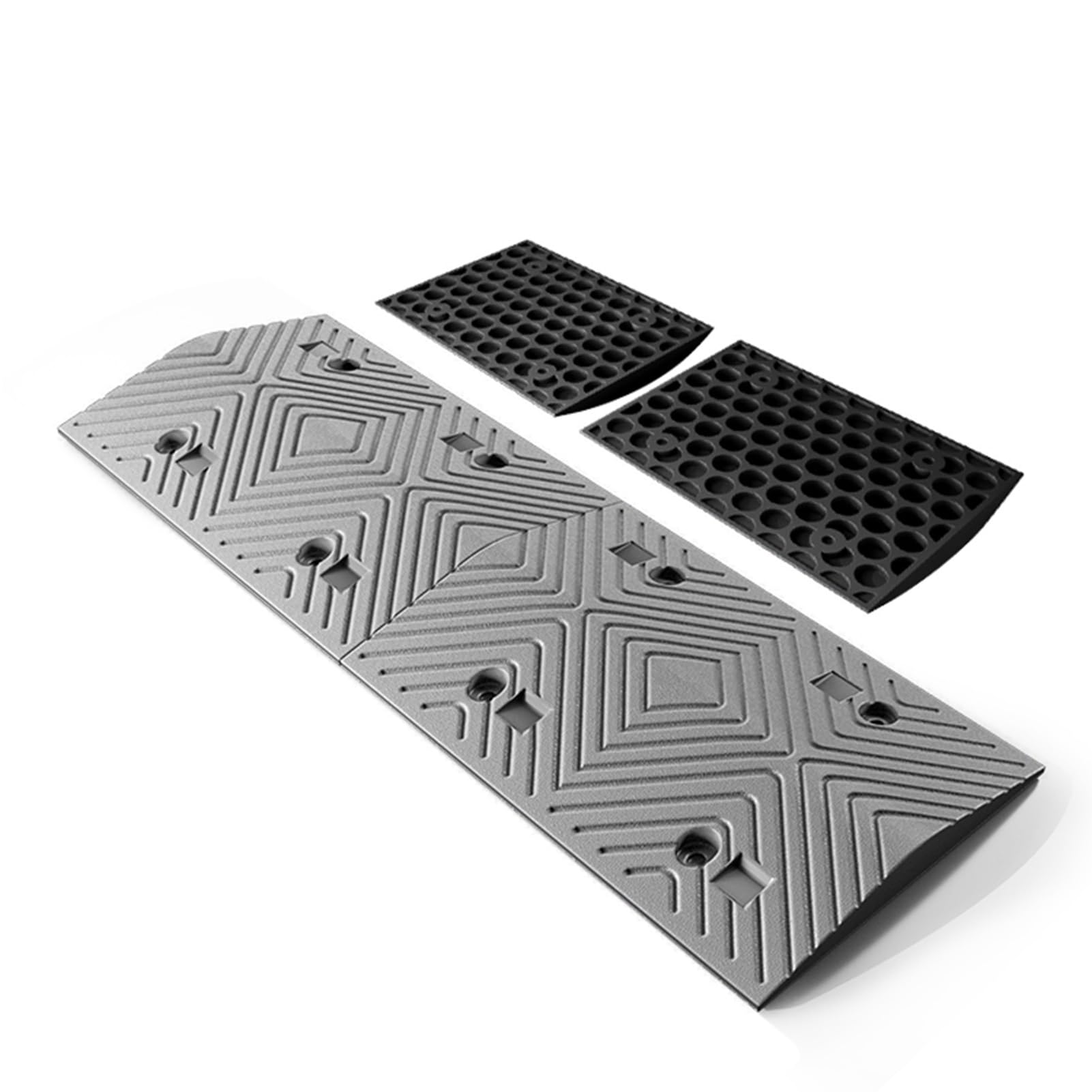 HTTGDGDH Speed Bump 2 Pack, Heavy Duty Driveway Speed Ramp, Parking Lot And Garage Car Ramp School Speed Pad,