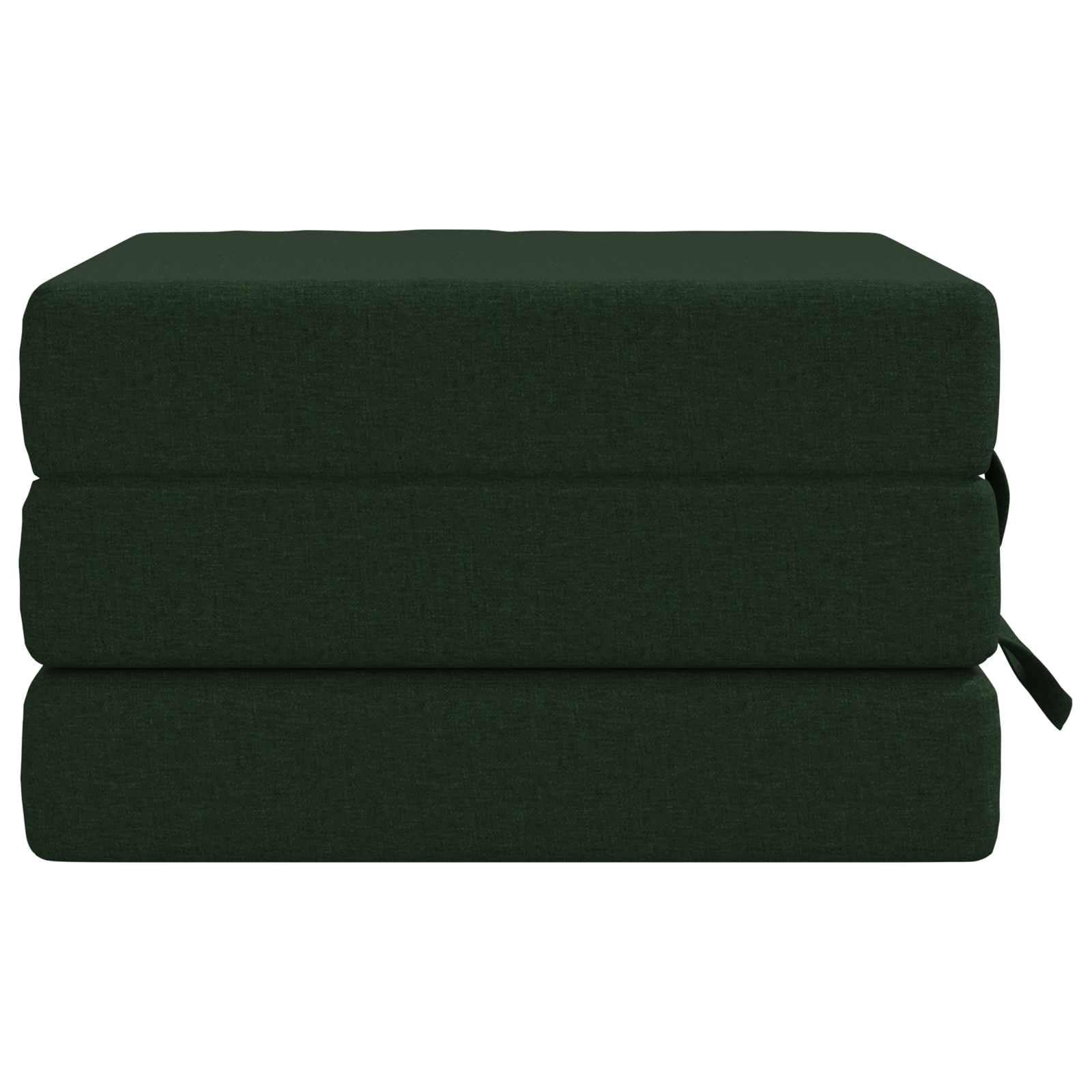 Genérico Sofá Cama Plegable Verde Oscuro 75 x 67 x 45 cm | Funda con cremallera extraíble, lavable a máquina, espuma ligera, mecanismo ajustable, ahorro de espacio