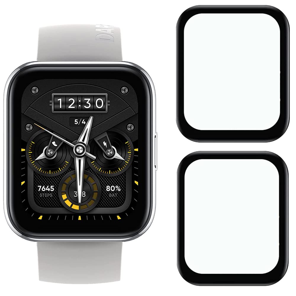 Tough Lee PET Flim Screen Guard Protector for Realme SmartWatch 2 Pro (Transparent) Edge to Edge Full Screen Coverage (Not a Tempered Glass) with Easy Installation Kit; Pack of 2 (B0BFJ1S224) Amazon Price History, Amazon Price Tracker