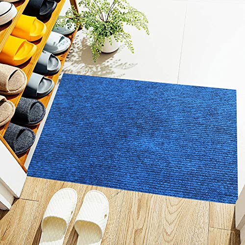 Image of Arizona Soft Polypropylene Dust Trapper Entrance Door Mat /Floor Mat for Home, Kitchen, Hallway, Restaurant, Living Room, Hotels (Blue 40x60 Piece of 1)