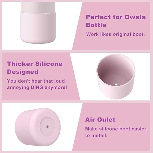 Miniatura 4 de 2 botas de silicona para botella de agua Owala de 24 onzas, 32 onzas, 40 onzas, funda protectora antideslizante para botellas de acero inoxidable,