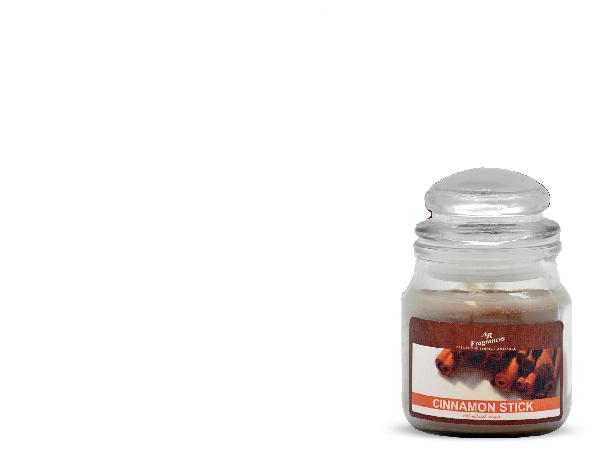 Bougie parfumée cannelle en pot de verre : parfum d'ambiance maison épicé