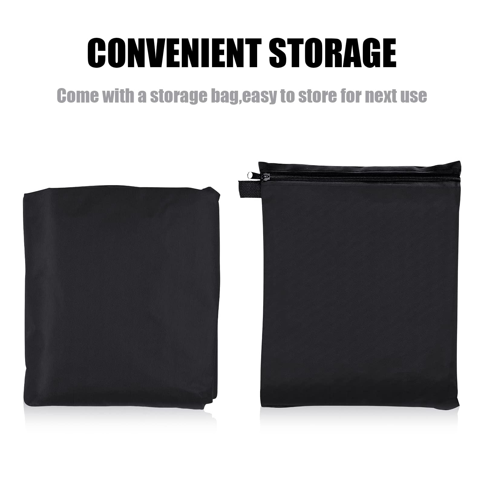 Copertura per dondolo da giardino a 3 posti, impermeabile, con cerniera, in tessuto Oxford 600D nero, per esterni, antipolvere, anti-neve, antivento, anti-UV (215 x 125 x 170 cm)