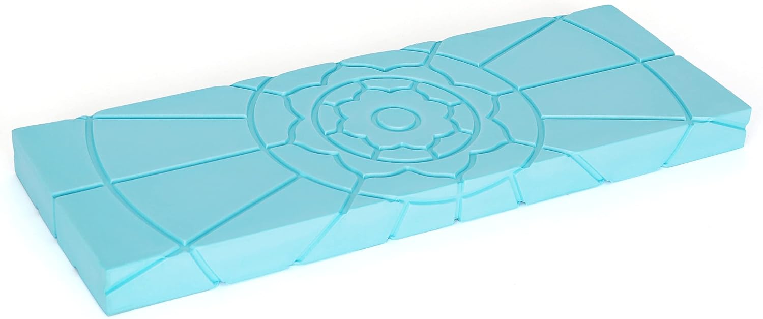 Teak Meditation Bench - Meditation Seat - Meditation Stool - Kneeling Meditation Chair - Portable Folding Meditation Bench - Seiza Yoga Meditation Bench - Prayer Bench (Black/Teak)