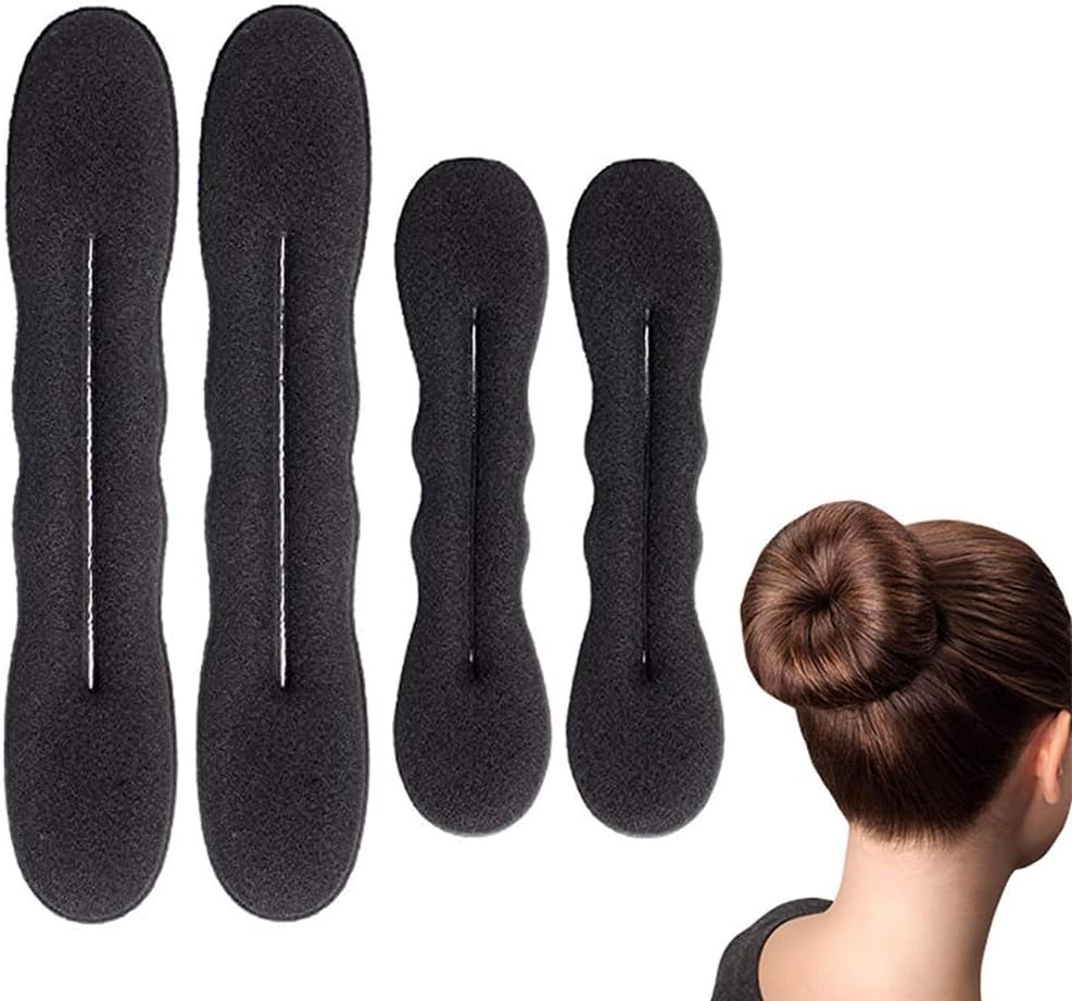 Black Magic Hair Bun Maker 4 Pcs (2 Large, 2 Small