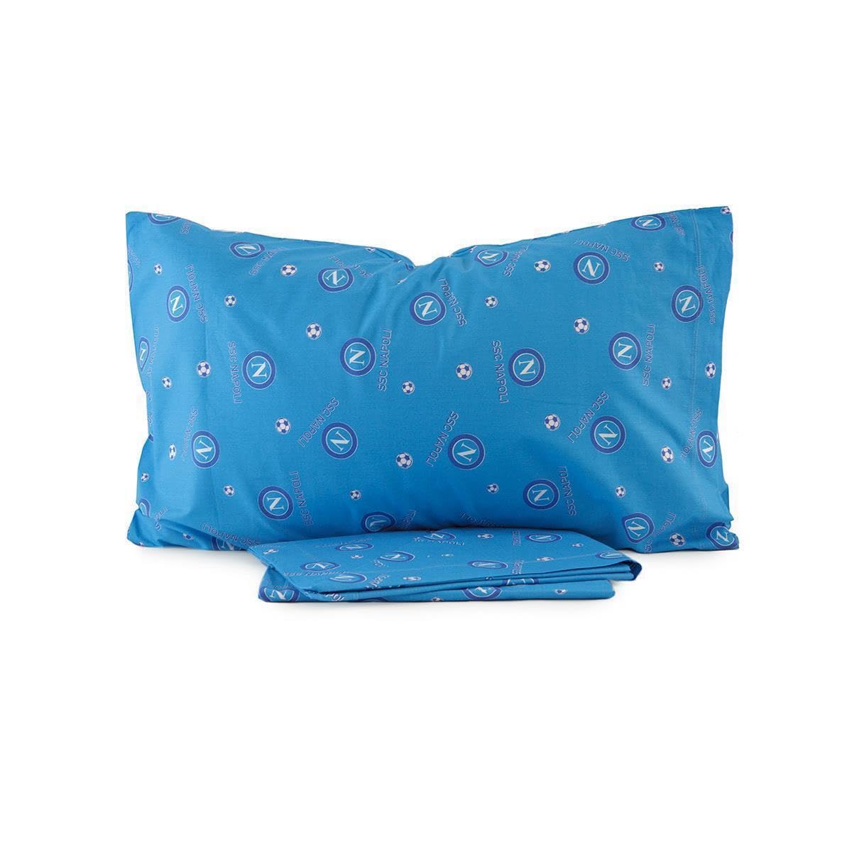 ssc napoli Completo Lenzuola Ufficiale Matrimoniale 100% Cotone P550