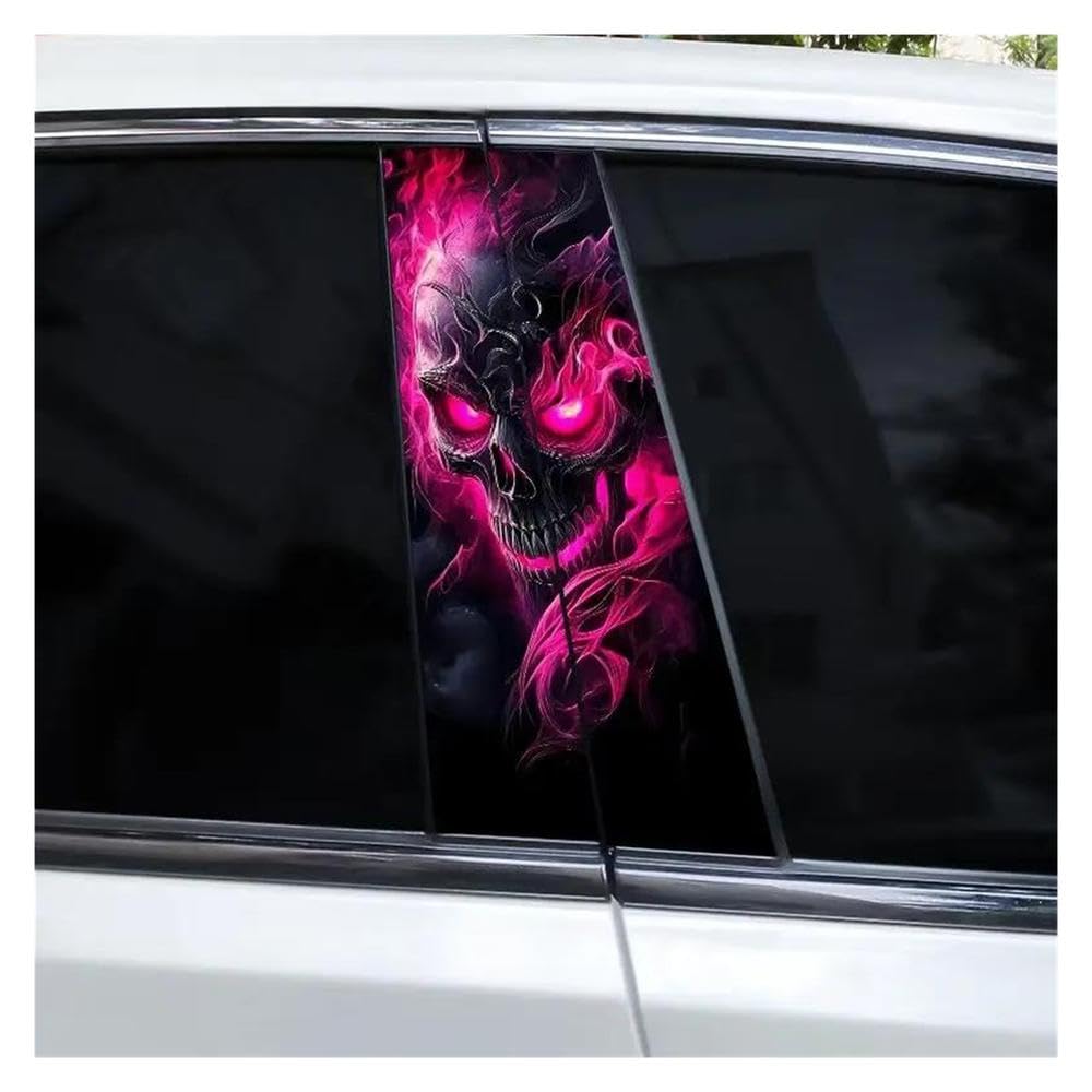 Body Parts 2pcs Car B-Pillar Decals Skull Cool Vinyl Waterproof Decals DIY(B)
