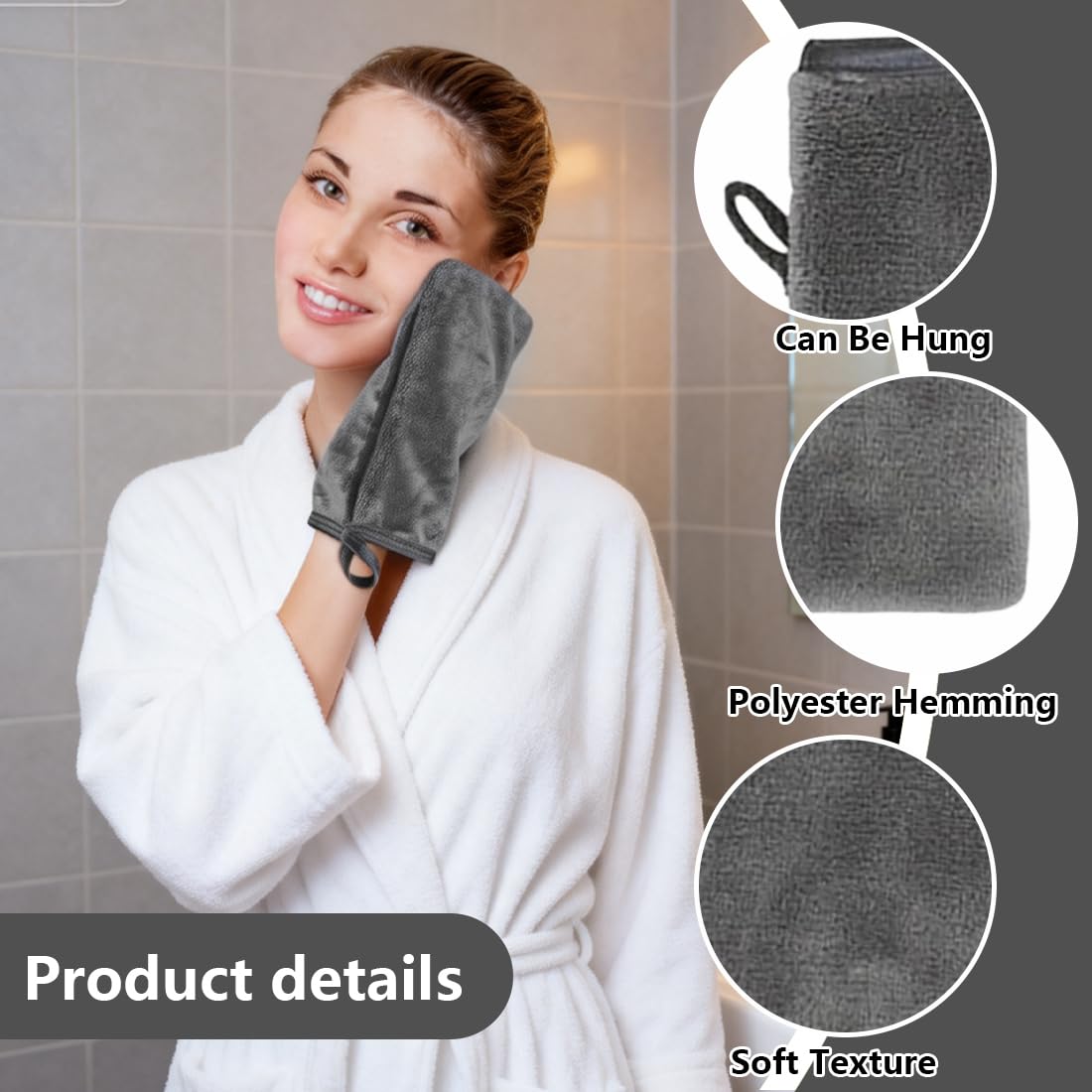 frottee handschuhe ZYOMVUN Waschhandschuhe, 3 Stück, Wiederverwendbare Make-up-Entferner Handschuhe, kuschelweich, saugstark, voluminös, Waschlappen, Weiches Gesichtshandschuh, 20x15CM Küche, Haushalt & Wohnen Farbe:Jasmin Titanräder: Vier Rennräder für Product Type_Gearsets