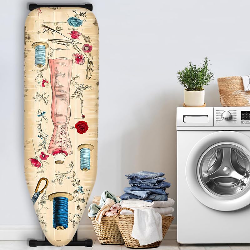 Image of Nuxovilar Vintage Sewing Floral Ironing Board Cover Cotton 15x54