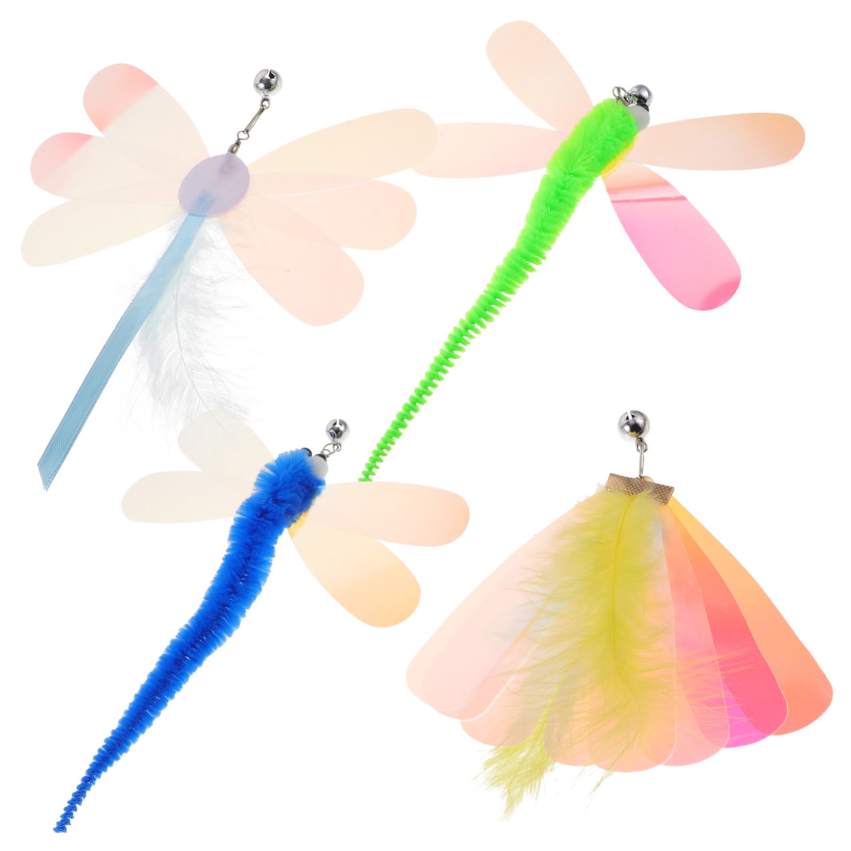 VANZACK 40pièces Jouets De Remplacement pour Chats Têtes De De Teasing pour Chats Et Chatons Accessoires Interactifs pour Animaux De Compagnie