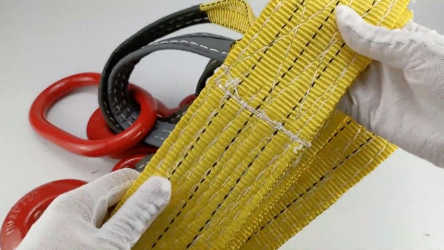 QWORK Heavy Duty Two Leg Bridle Web Sling, 4.92Ft 13227lb