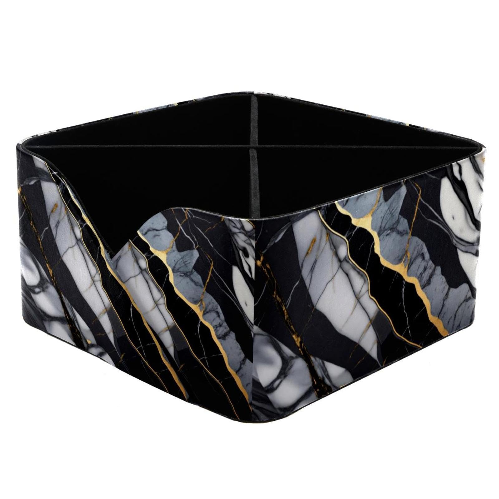 Rangement maquillage marbre noir de qualité supérieure pour cosmétiques et fournitures art