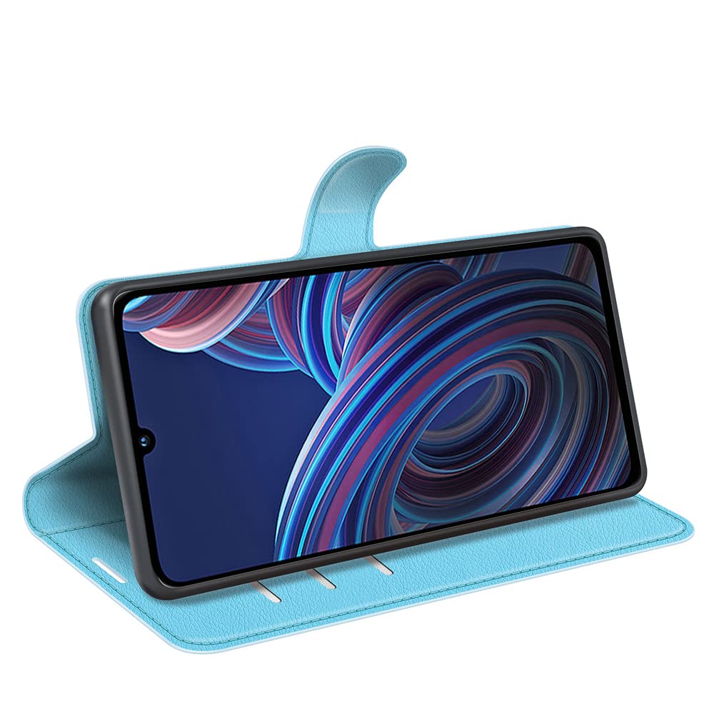 Fertuo Cover Portafoglio In Pelle Con Magnetica Per ZTE Blade A71 - Custodia A Libro Con Porta Carte E Supporto, Rosso