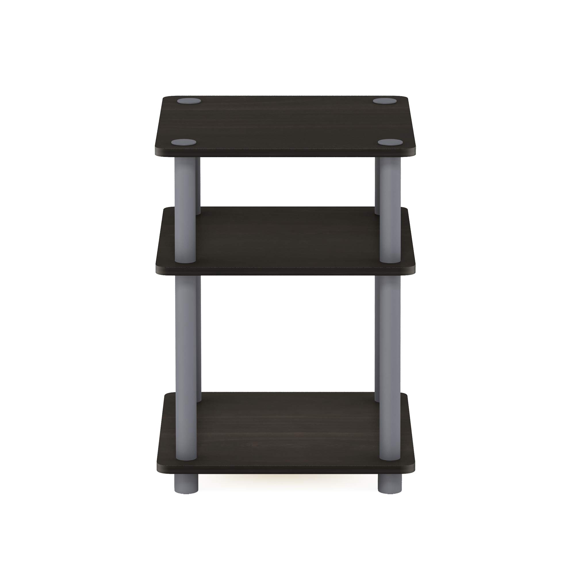 Wilson Table d'Appoint Ronde Mi-Siècle avec Tablette Inférieure en Bois Vert Écume de Mer