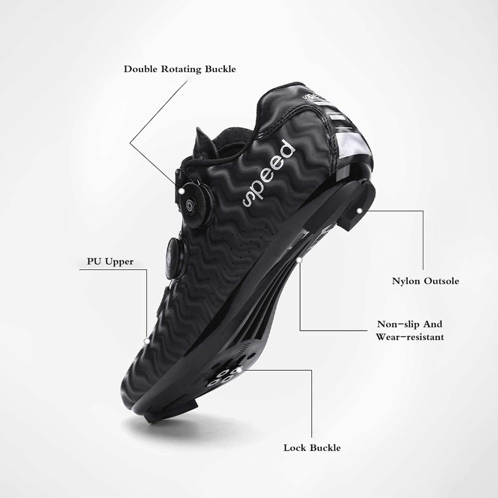 Scarpe Ciclismo Strada Uomo,Scarpe Ciclismo Uomo,Uomo Scarpe da Ciclismo,Scarpe Ciclismo per Bici da Strada,Scarpe da Bicicletta Traspiranti,Scarpe da Mountain Bike per Bici da Strada.