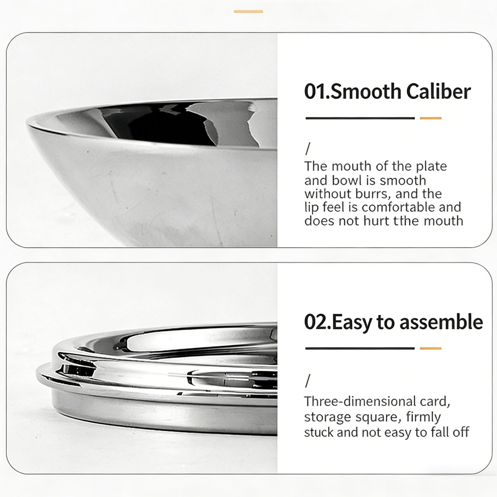 Juego de platos divididos de acero inoxidable 304, 7 bandejas de servir reutilizables con aislamiento de doble capa para cocina, hogar, restaurante, comedor