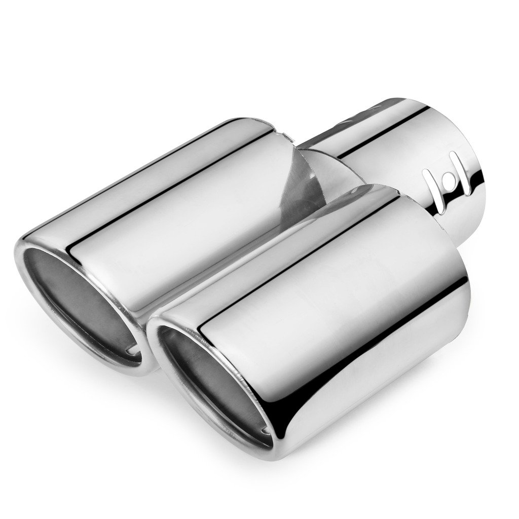 Speedwav A28 Round Twin Pipe Car Exhaust Silencer Tip Chrome-Hyundai Xcent-image-42