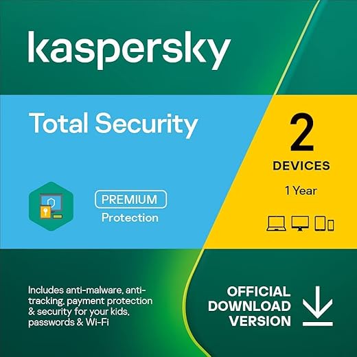 Kaspersky Total Security (Premium) – 2 Devices 1 Year | Instant Delivery