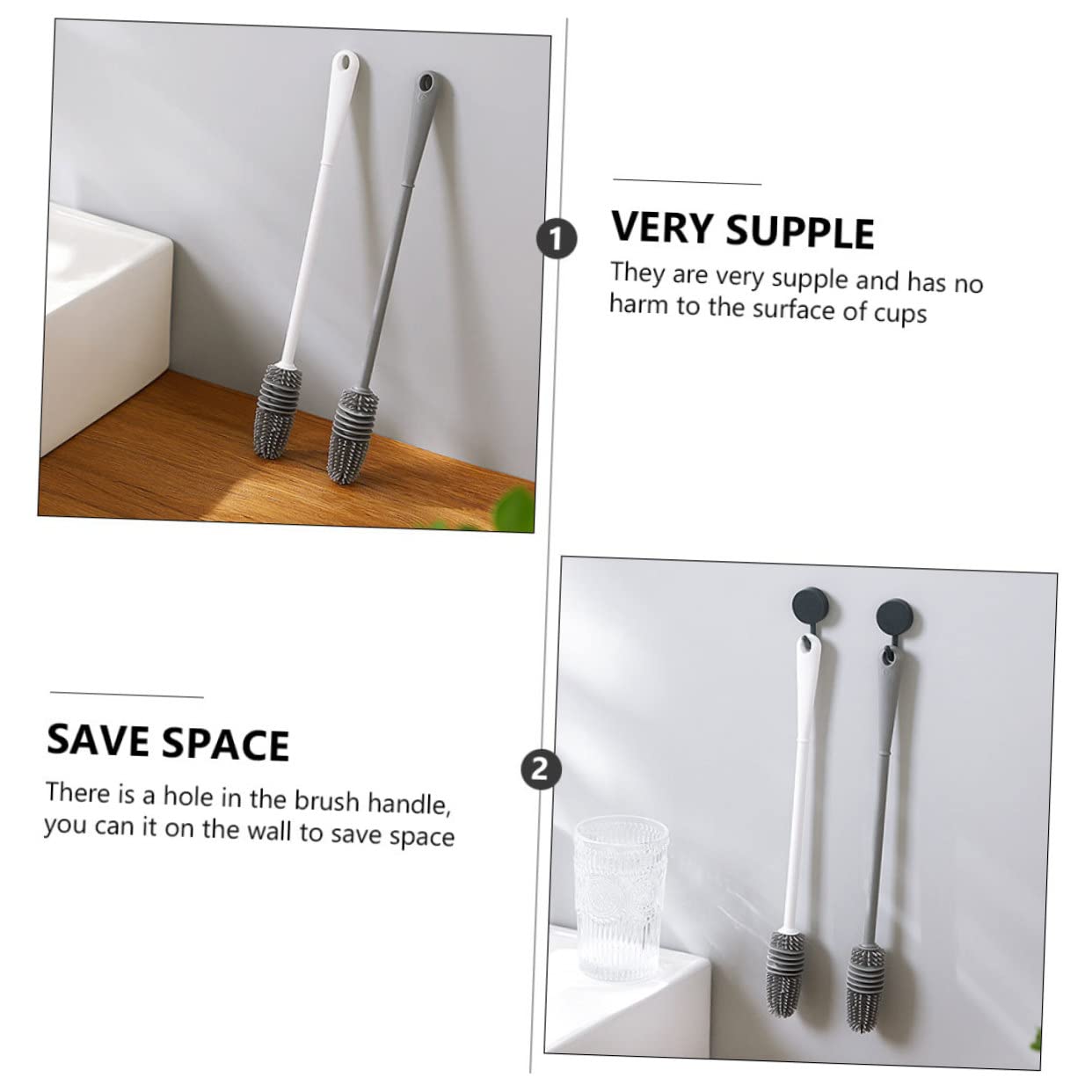 8pezzi Silicone Per Bottiglie e Tazze Resistente e Facile Usare Assortito Per