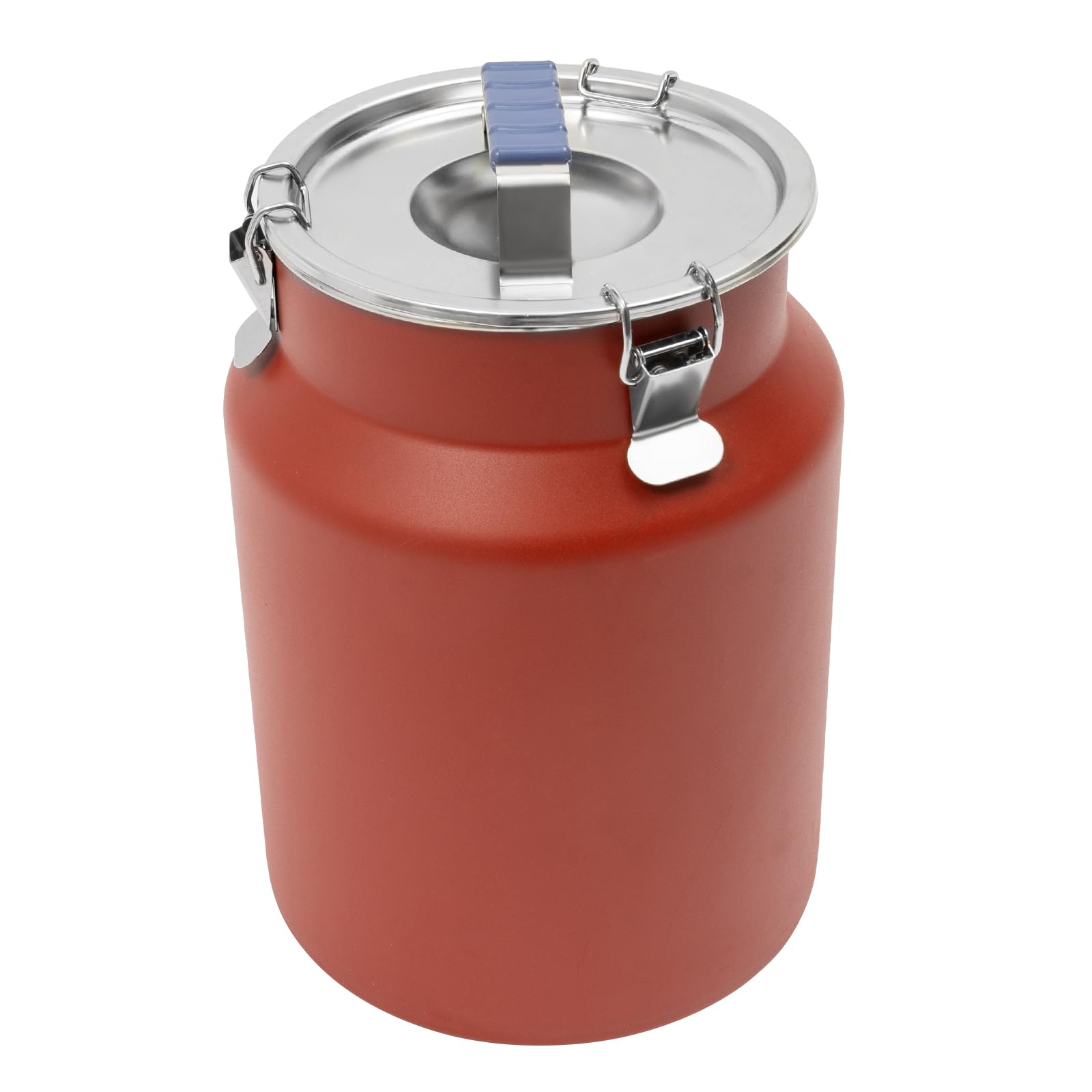 AYCDL Milk Jug,Pail Milk Can Bucket,21L/5.55Gal Stainless Steel Airtight Canister Food Storage Canisters Lid Locking Clamp Rice Cereal Grain Container Bucket Jug Coff,12L/3.17Gallon-Red