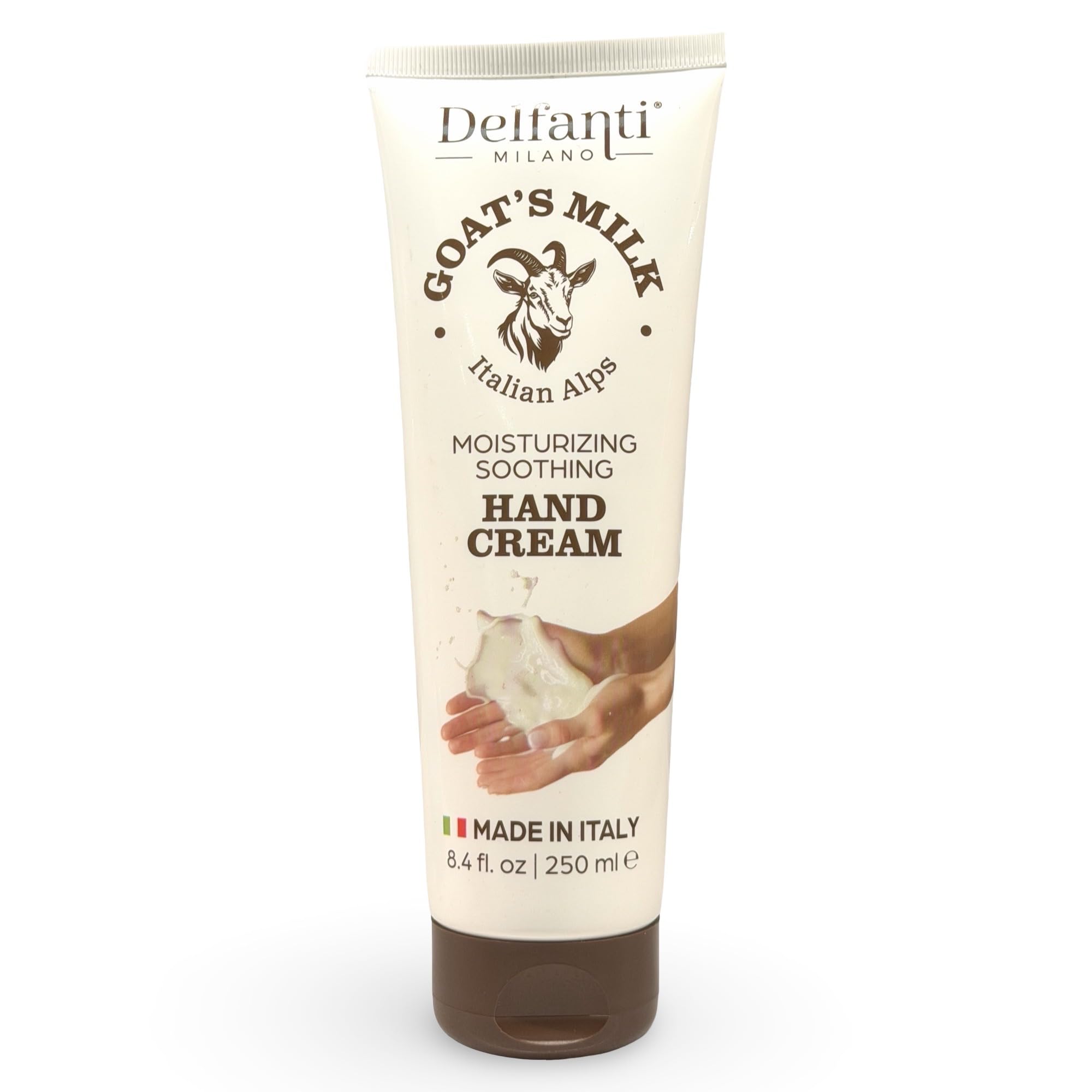 Delfanti-Milano - Goats Milk Moisturizing Hand Cream | 8.4 oz 250mL Made in Italy