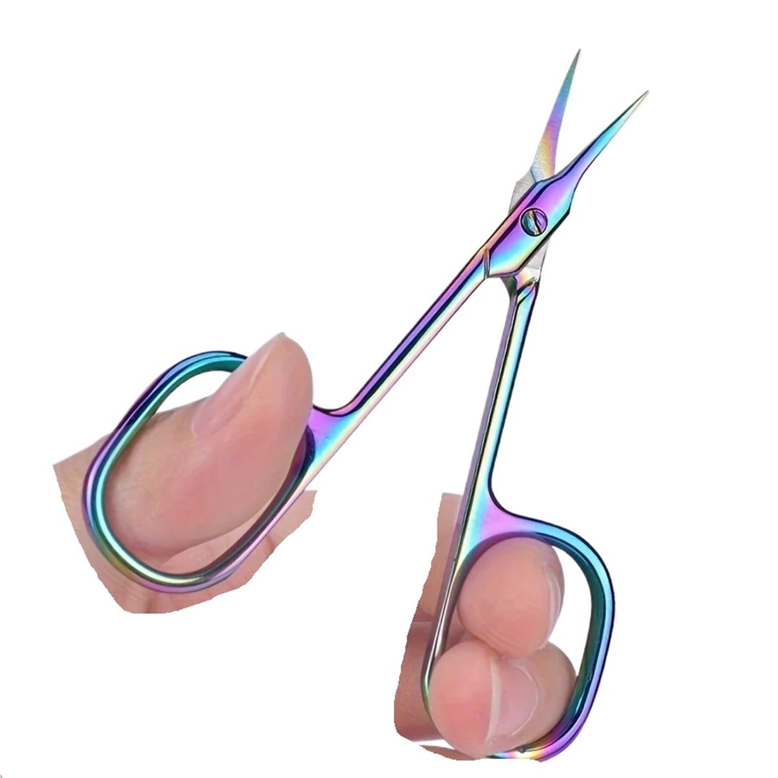 Wwyyzayc Colorful Stainless Steel Cuticle Scissors Nail Clippers Trimmer Manicure Tools Dead Skin Remover(Colorful)