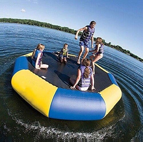 Inflatable Water Trampoline Series Splash Padded Water Bouncer Inflatable Bouncer Jump Water Trampoline Bounce Swim Platform for Water Sports 10FT (3 Meters)
