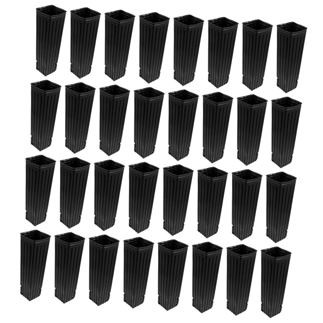 Lot de 60 Pots de Pépinière Noirs en Plastique Épaissi 10x30 Cm Pots Longs pour Semis D’Agrumes Respirants Anti-déformation Adaptés Jardinage Extérieur et Intérieur