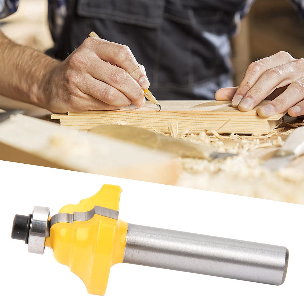 Fresa Per La Lavorazione del Legno, Fresa Artistica con Doppio Gambo da 8 Mm Per Fresatura di Stampi Per Modanature Romane Per Armadietti con Telaio della Porta(8*38.1MM)