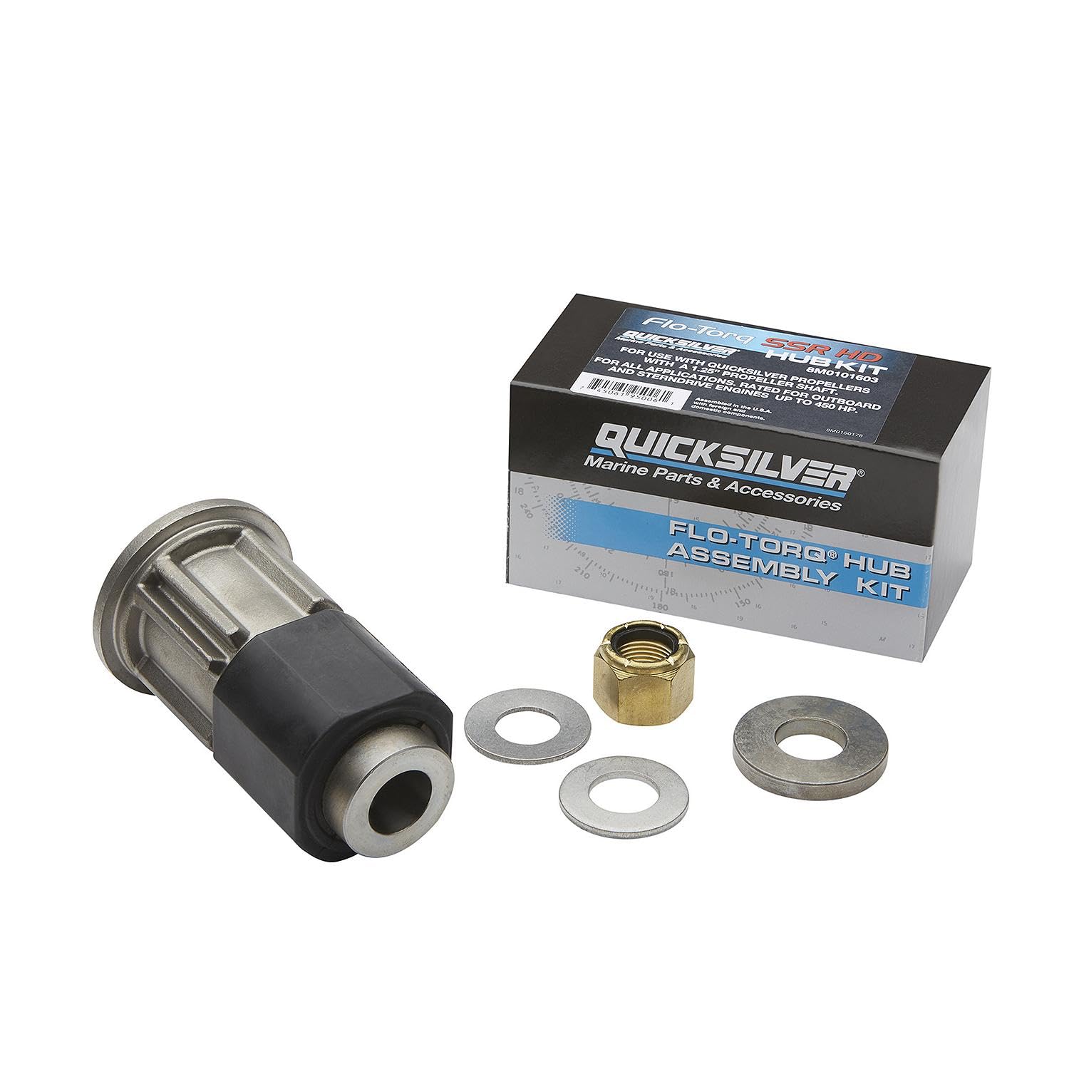 Quicksilver 8M0101603 Flo-Torq SSR HD Propeller Hub Kit Mercury 200-400 Hp 4-Stroke Outboards with 1.25" Prop Shaft