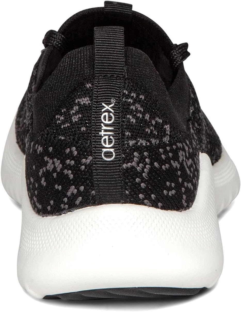 Aetrex Women's Carly Orthopedic Arch Support Knit Sneakers for Women- Plantar Fasciitis Relief Women Sneakers W/ Lace Up - Image 3