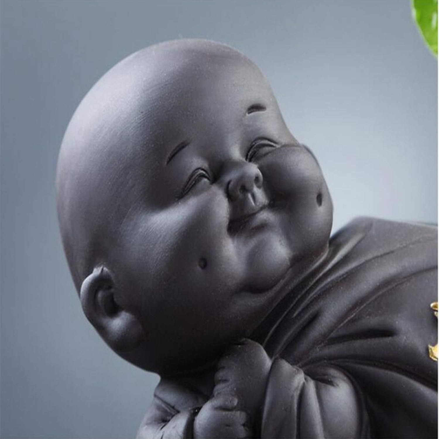 statuetka Buddy, Ceramiczna figurka małego Buddy z dekoracją hydroponicznej doniczki