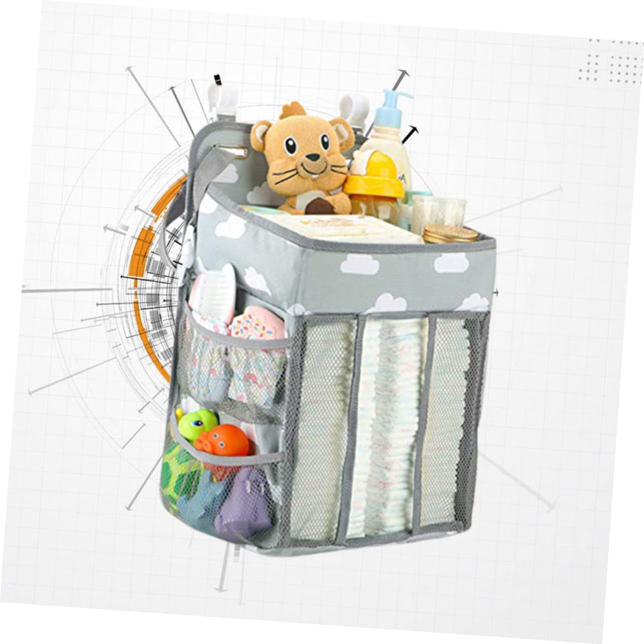 Cabilock Organizador Para Colgar Ropa Bolsa De Almacenamiento De Pañales Bolsa De Pañales Organizador De Bolsas De Pañales Organizador Colgante Bolsas De Almacenamiento Bebé Multifunción
