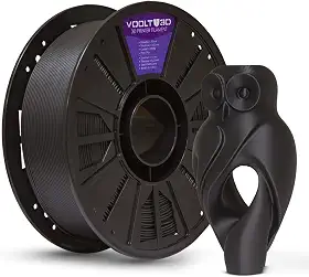 Filamento PLA Velvet High Speed 1Kg 1,75mm Efeito Aveludado Impressora 3D FDM Voolt3D (Preto Velvet)