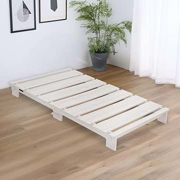Amazon.co.jp: すのこベッド シングル 白