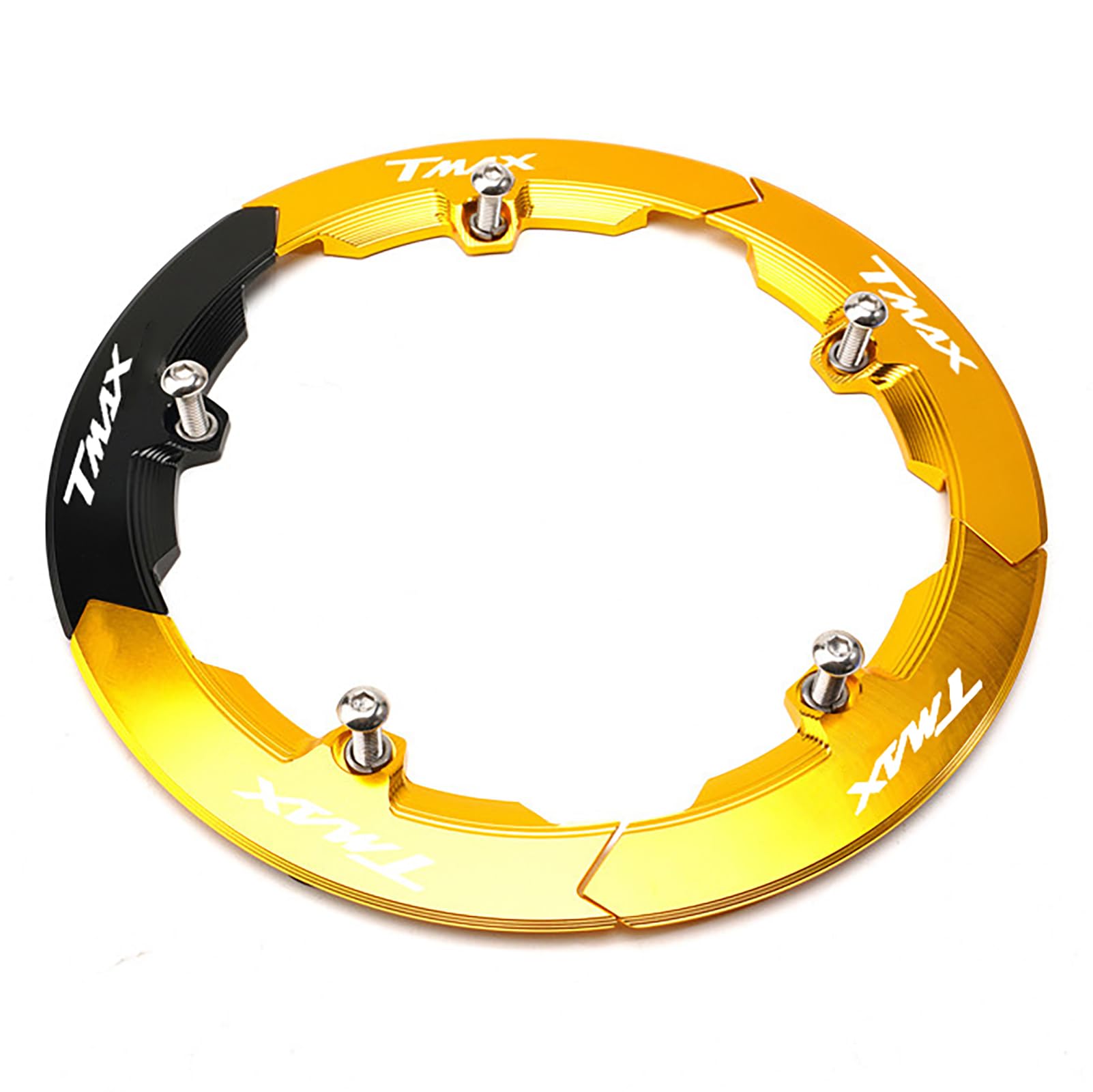 Copricerchio Specchio Retrovisore Per Yamaha TMAX 530 - CNC Alluminio, Colore Oro - Foto 8