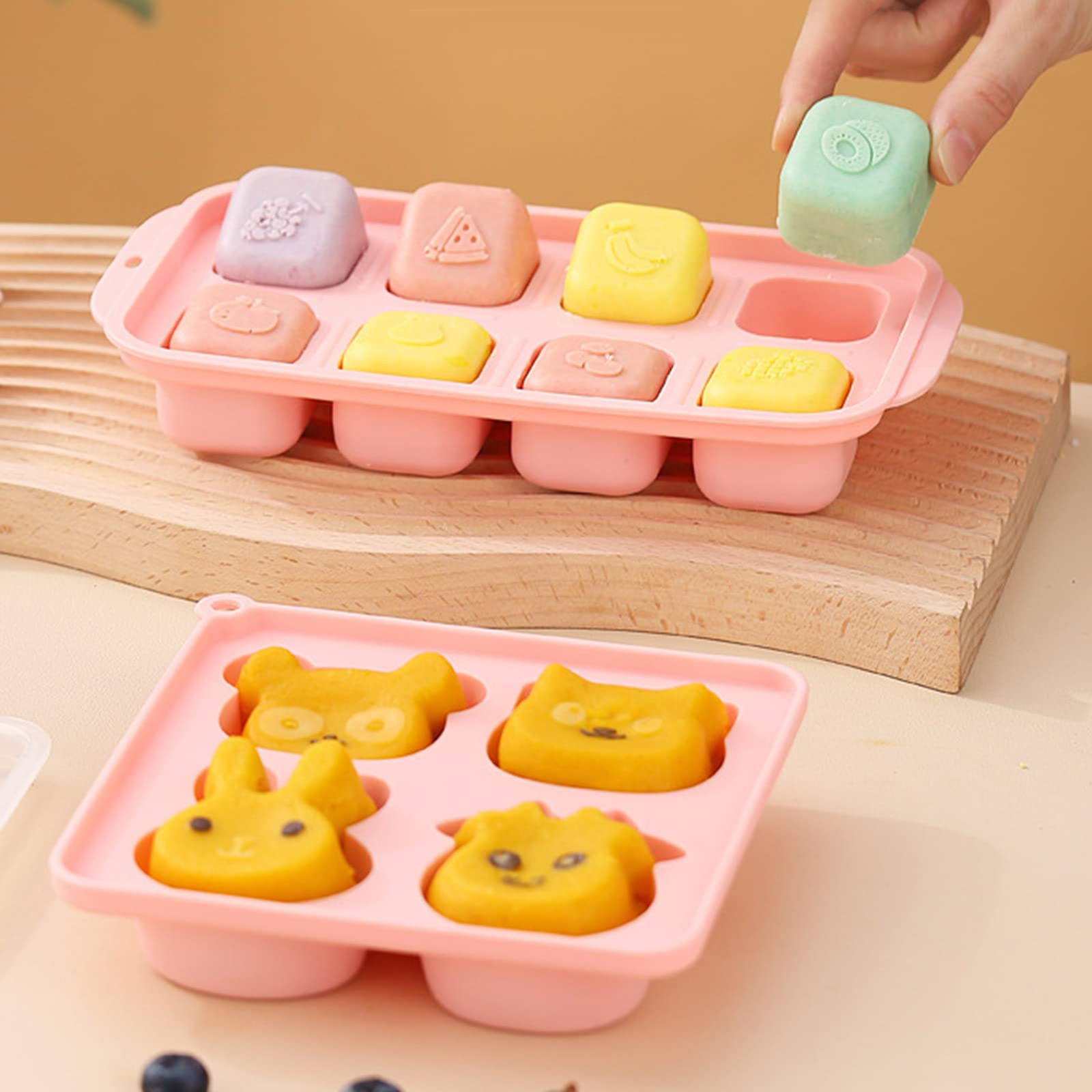 Stampi per ghiaccioli ， Stampi for dolci in silicone 16 stili, regali perfetti for gli amanti della pasticceria(E,D)