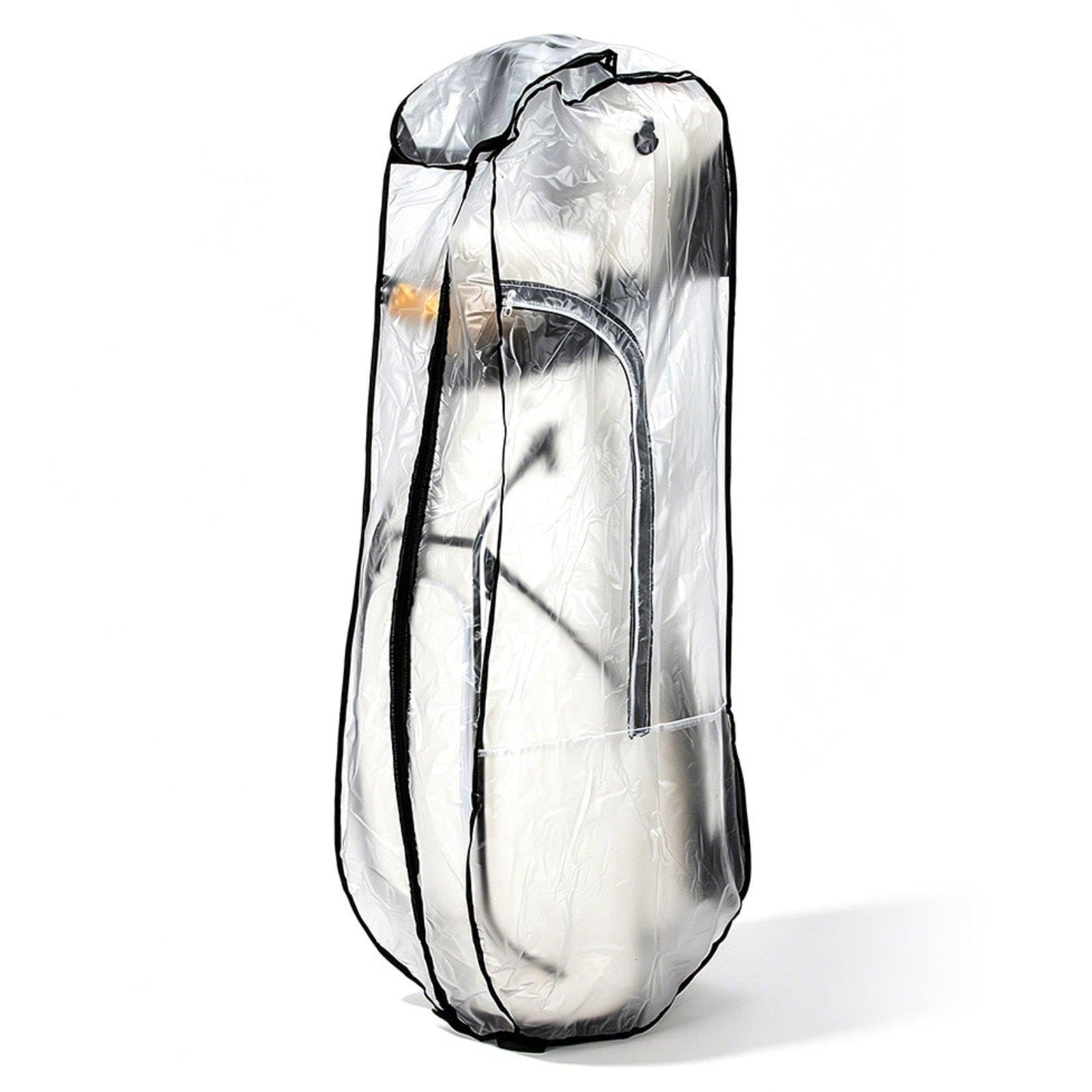 Funda de Lluvia para Bolsa de Golf Cubierta Impermeable Protector Capucha Transparente PVC Carro Empuje Acceso con Cremallera Plegable L