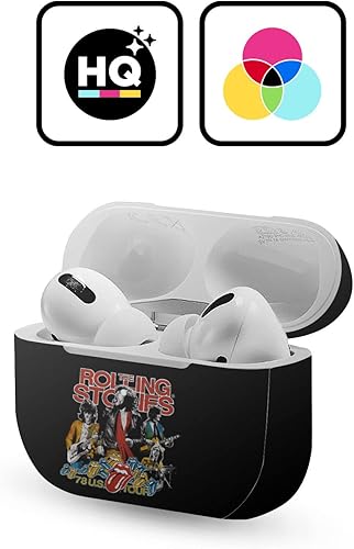 Miniatura 2 de Head Case Designs Calcomanía de vinilo con licencia oficial de The Rolling Stones Band Art compatible con Apple AirPods Pro Band,Logotipo clásico de