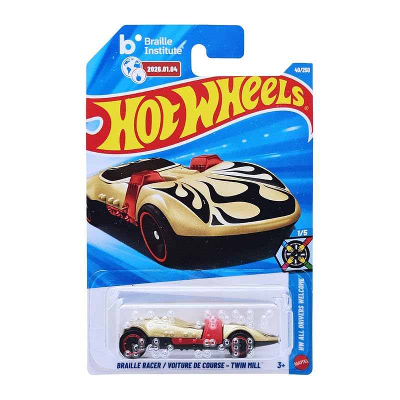 Image of Hot Wheels Braille Racer Twin Mill HW All Driver Welcome Ages 3 and Up 40 /250 (Cream)